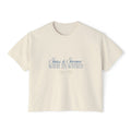 Boxy Tee — "Grass Is Greener Where It's Watered" Floral Graphic