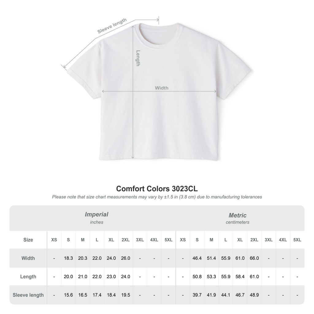 Boxy Tee — "Grass Is Greener Where It's Watered" Floral Graphic