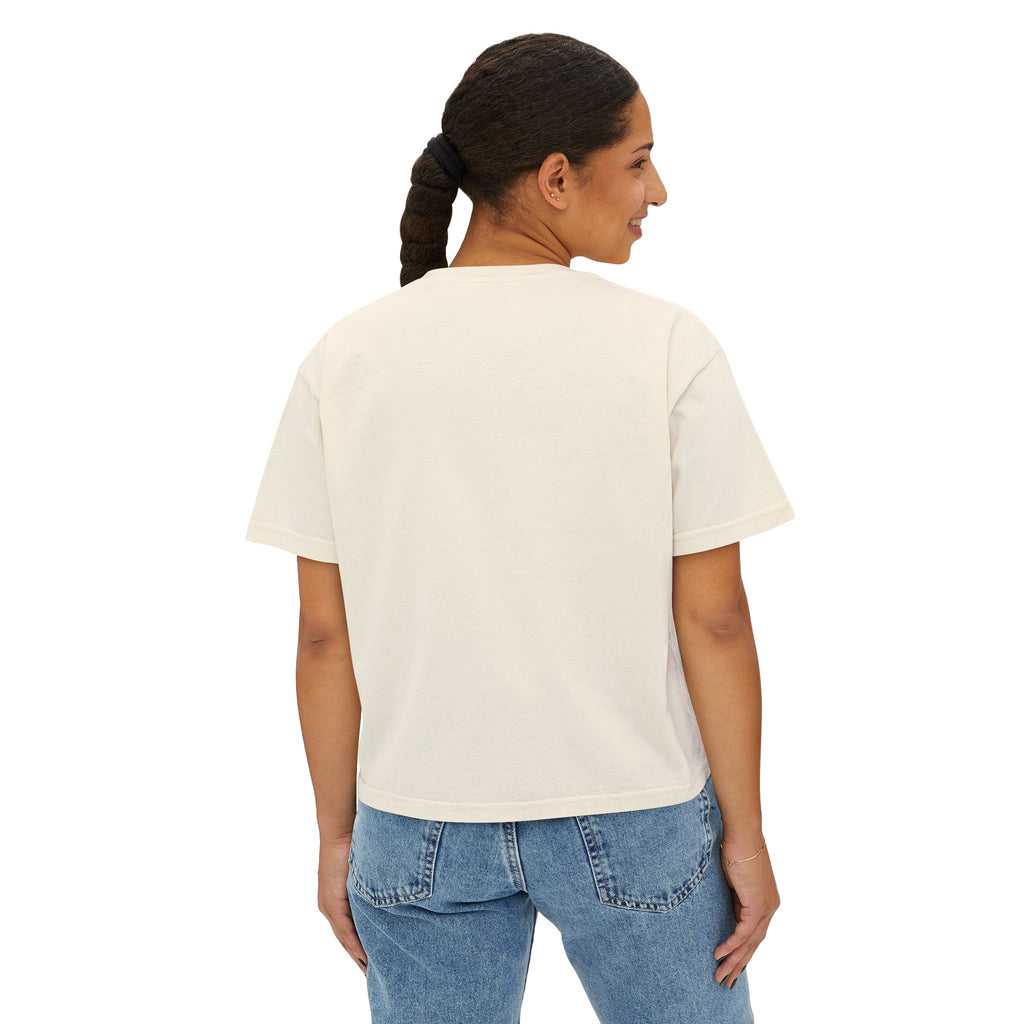 Boxy Tee — "Grass Is Greener Where It's Watered" Floral Graphic